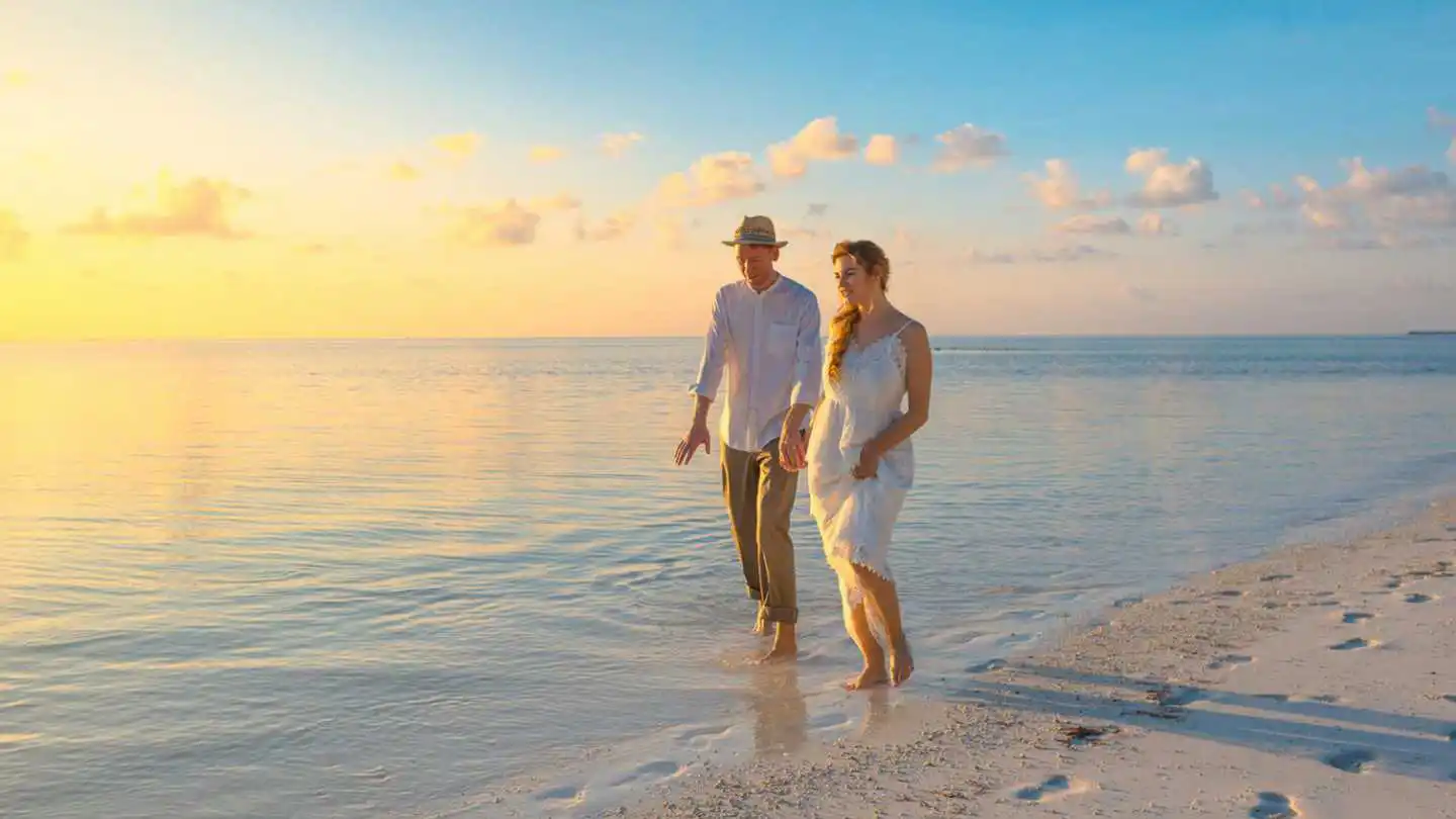 couple-beach Couple on The Beach
